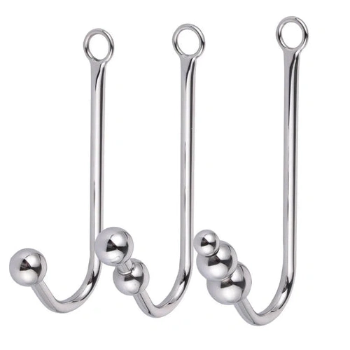 Anal Elegant Collar with 5334 Hook and Beaded Cuffs 1207